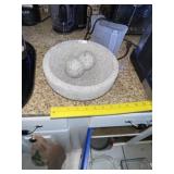 Footed Stone Mortar & Pestle