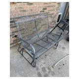 Meadow Craft Wrought Iron Glider Loveseat