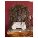 White Riser & Crystal Vase Arrangement