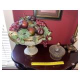 White Centerpiece Pedestal Fruit Bowl + Candy Dish