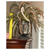 Iron Pedestal Vase & Arrangement