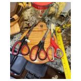Scissors & Wood Cutting Board