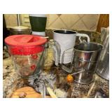 Large Pyrex Measuring Cup ~ Chopper +2 Sifters