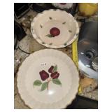 Apple Stoneware Pie Plate & Bowl