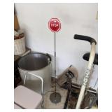 Garage Stop Sign Marker & Base