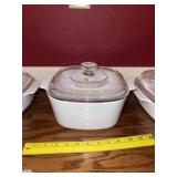 Corningware White Casserole Dish w/ Lid