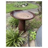 Glazed Bird Bath & Pedestal