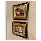 Pr of Nice Black & Gold Framed Decoraor Pics