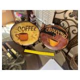 Coffee & Cappuccino Plates On Easels