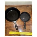 (2) Vintage Cast Iron Skillets