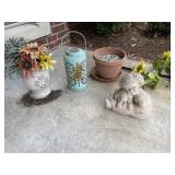 Austin Sculpture ~ Lantern & Planters (4 Pcs)