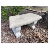 Small Concrete Garden Bench