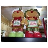 2 Gingerbread Christmas Decor (24'T) & Train