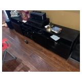Black Media Stand Cabinet