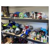 Air Compressor & Misc on 3 Shelves