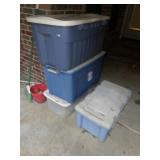 (4) Storage Totes & Lids