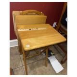 Hardwood Folding Tray Table Set