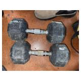 Pr of 30 Lb Dumbell Weights