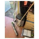 Shop Brooms & Stainless Pedal Waste Can