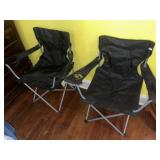 Pr of Black Folding Chairs