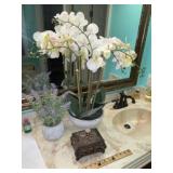 (2) Floral Arrangements & Footed Jewelry Box