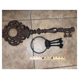 (2)  Iron Key Decor