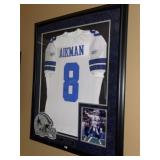 Troy Aikman Autographed Framed Jersey