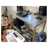 Stainless Commercial Work Table on Wheels