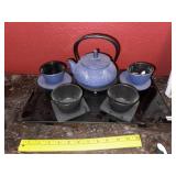 Cast Iron Jap Tea Set (Enamel Over Cast Iron)