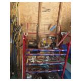 Red Shelf Unit & Misc Contents