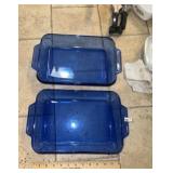(2) Blue Casserole Dishes