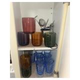 Plastic Tumblers & Blue Tea Glasses
