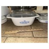 Vintage Blue Cornflower 4 Qt Square Dutch Oven