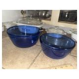(2) Blue Mixing Bowls