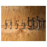 (8) C-Clamps ~ Hand Saw & Trowel