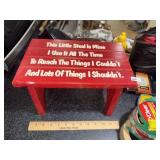 Vintage Red Step Stool