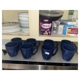 Set of 12 Blue Coffee Cups