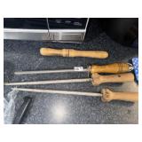 Vintage Ice Pick & (3) Butcher Steels