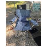 Blue Folding Arm Chair & Tote  Bag