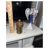 (2) Angel Figures (Porcelain & Brass)