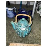 Vintage Turquoise Oriental Tea Pot