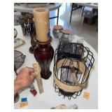 Metal Lantern & Candle Stick
