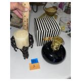 Oil Lamp Burner & Bear Candle Holder