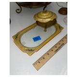 Vintage Celluloid Powder Dish & Dresser Tray