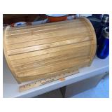 Wood Bread Box & Wood Shaker Set