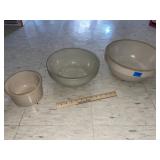 (3) Vintage Stone Mixing Bowls