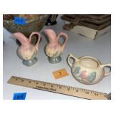 Vintage Hull Pottery Ewers & Bowl