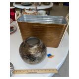 Gavlanized Decorator Tub & Vase