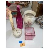 Red Bottle ~ Vases & Sugar Dish