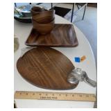 Duck Cutting Board + Walnut Bowls